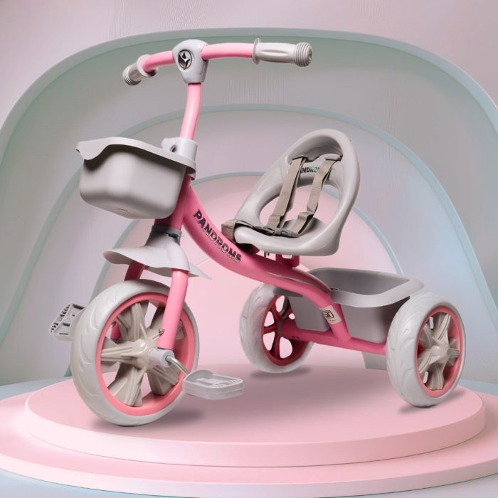 Pandroms Kids Tricycle - Pink/Grey