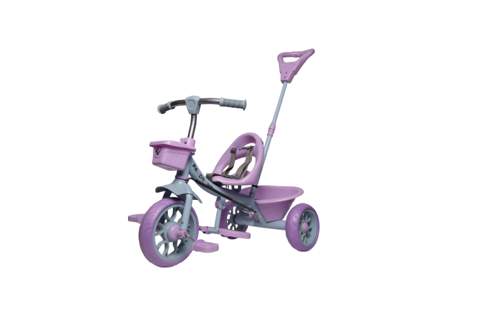 PANDROMS Kids Tricycle with Parental Control Handle (PTC4003) - Lavender/Blue
